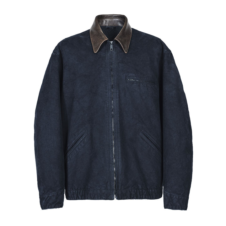 VUJADE - KIRK HEAVY  WORK JACKET IN CANVAS & NAPPA LEATHER