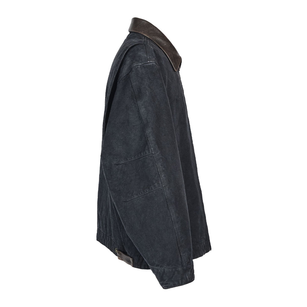 VUJADE - KIRK HEAVY  WORK JACKET IN CANVAS & NAPPA LEATHER