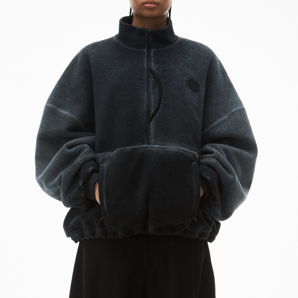 Alexander Wang - コットン オーバーサイズ ジップアップ フーディー