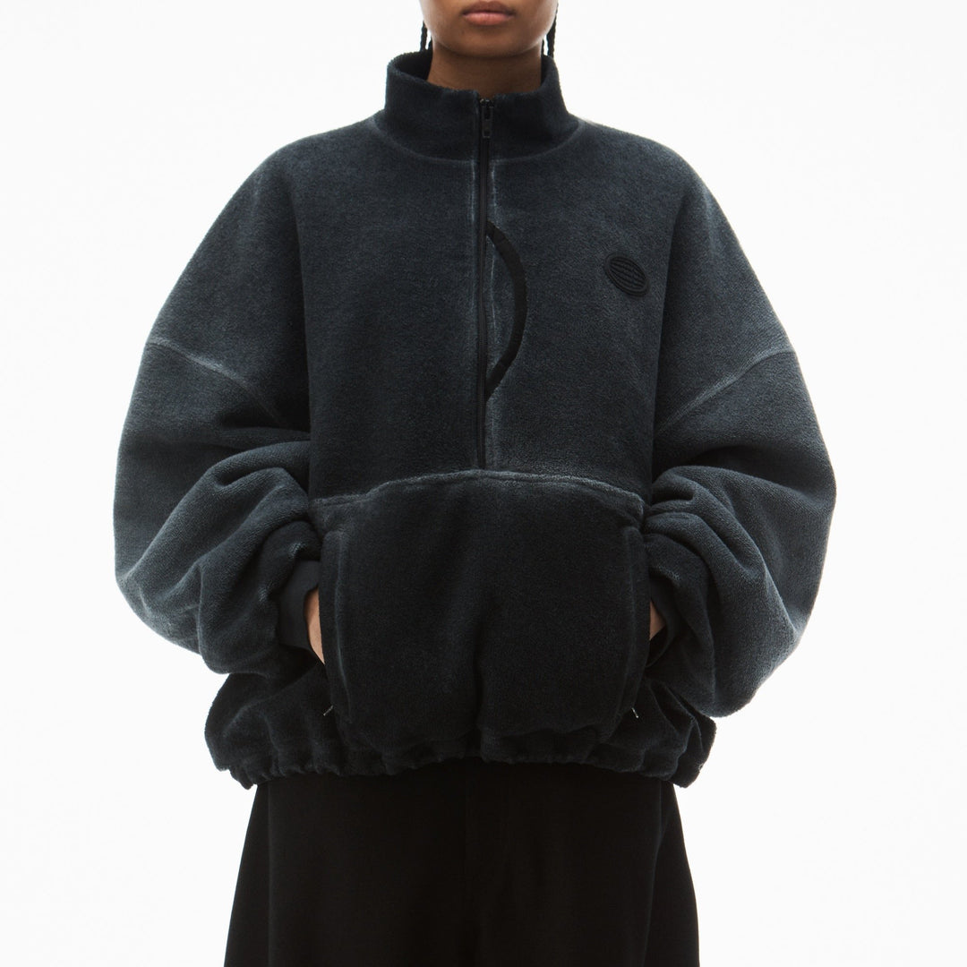 Alexander Wang - コットン オーバーサイズ ジップアップ フーディー