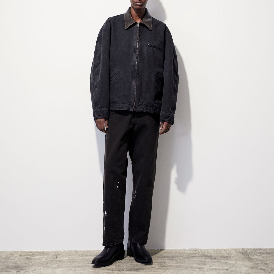 VUJADE - KIRK HEAVY  WORK JACKET IN CANVAS & NAPPA LEATHER