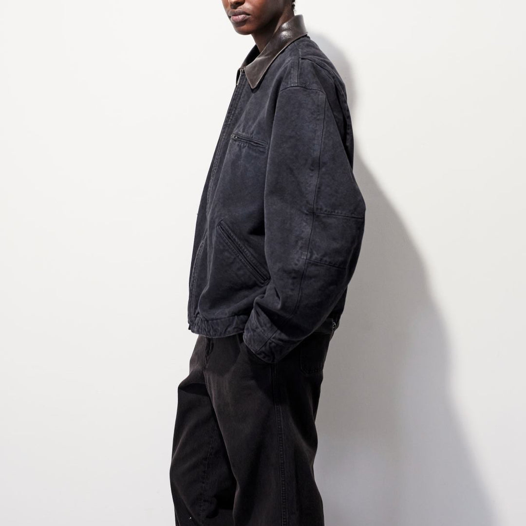 VUJADE - KIRK HEAVY  WORK JACKET IN CANVAS & NAPPA LEATHER