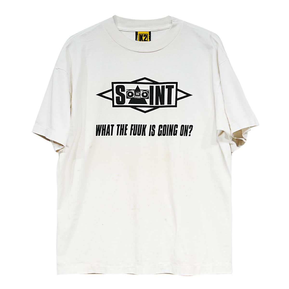 【在庫少なめ】 SAINT KLF グレー TシャツSサイズ The KLF x SAINT Mxxxxxx（SS Tシャツ） | Why are you here?