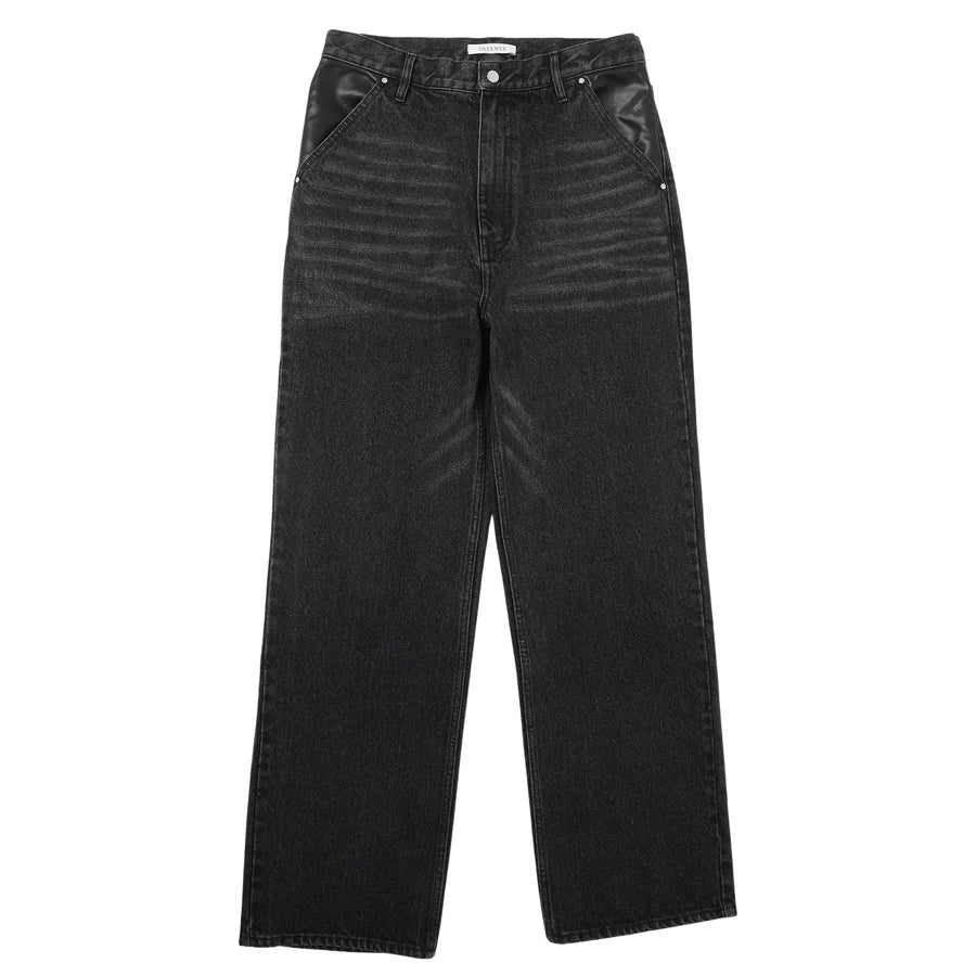 SHERMER - Leather Pocket LAX Jeans