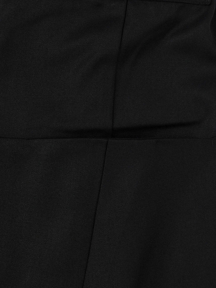 Wool Wide Belted Trousers