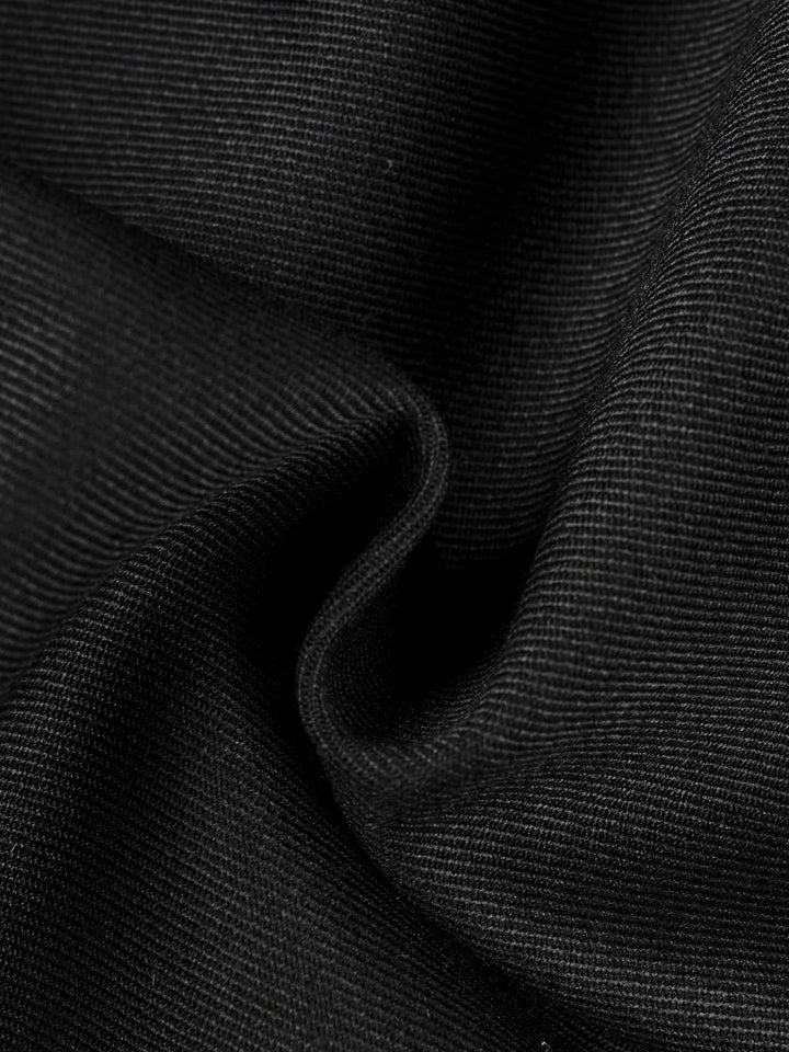 Wool Wide Belted Trousers