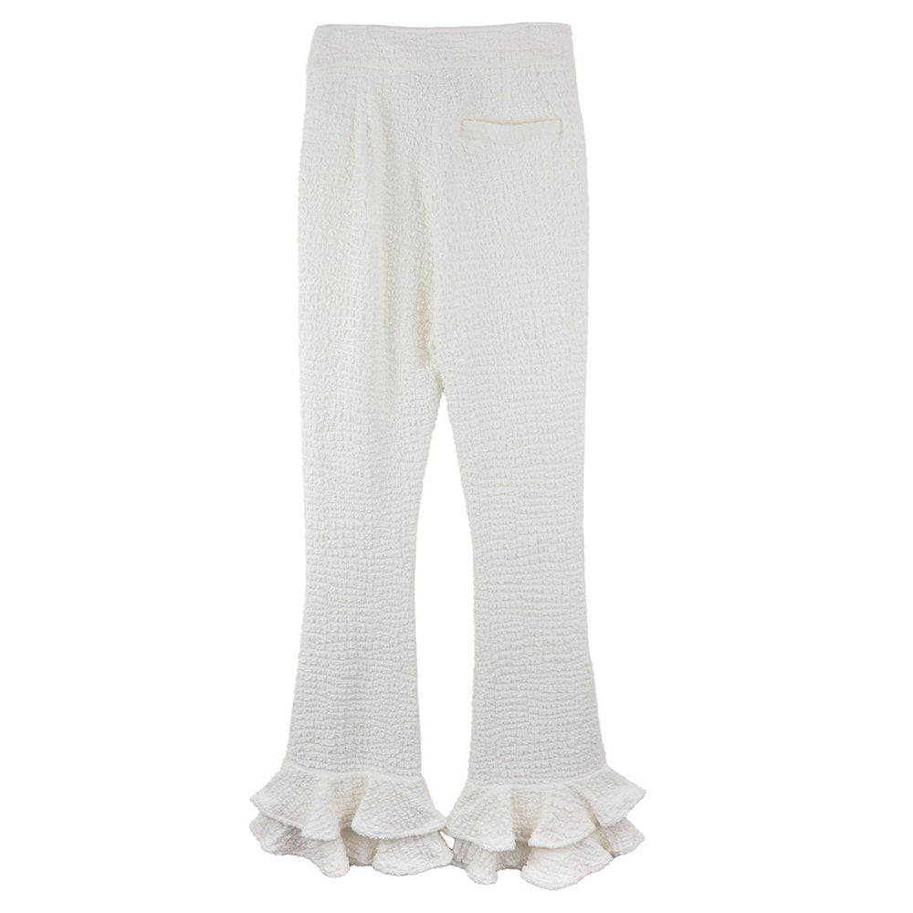 AMBUSH® - SMOCKED RUFFLE HEM PANTS