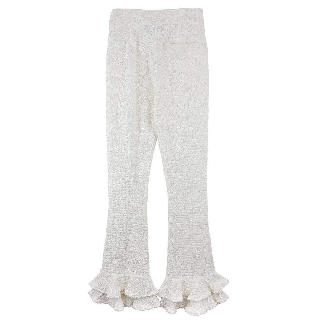 AMBUSH® - SMOCKED RUFFLE HEM PANTS