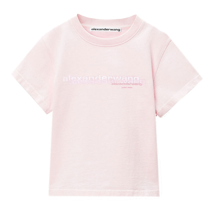 Alexander Wang - ピンク シュランク ディストレストロゴ tシャツ