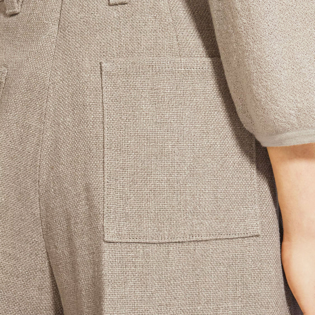 ZEGNA - PURE LINEN BASKETWEAVE PANTS