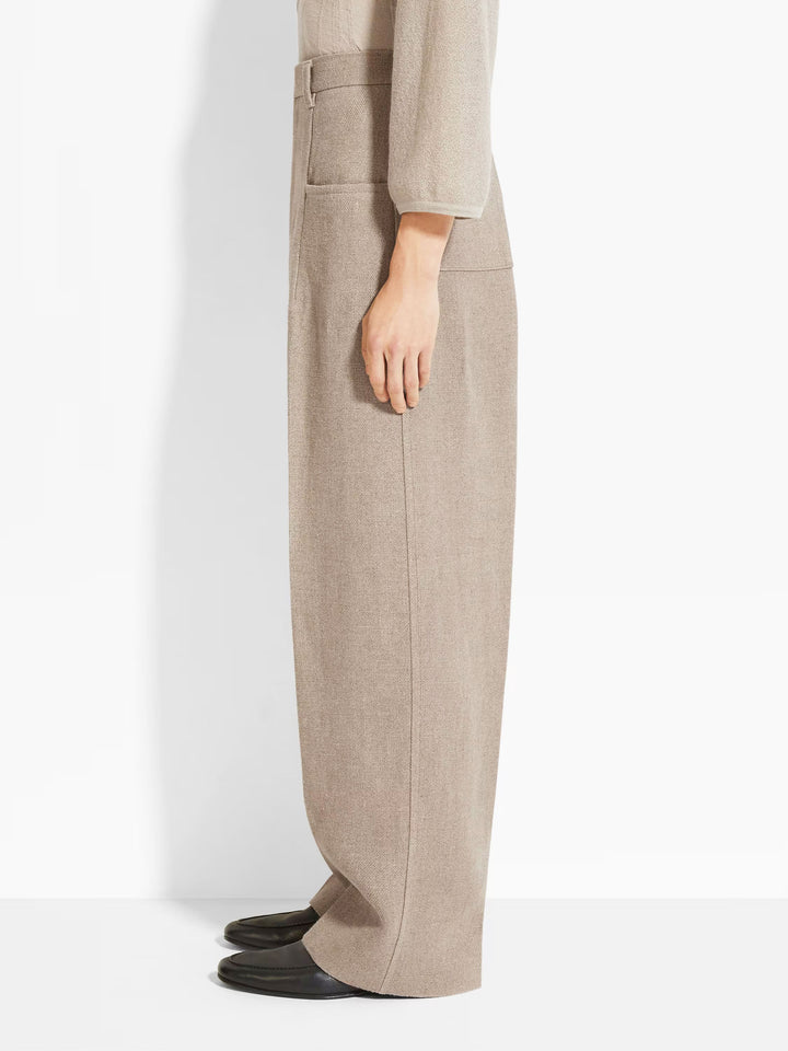 ZEGNA - PURE LINEN BASKETWEAVE PANTS