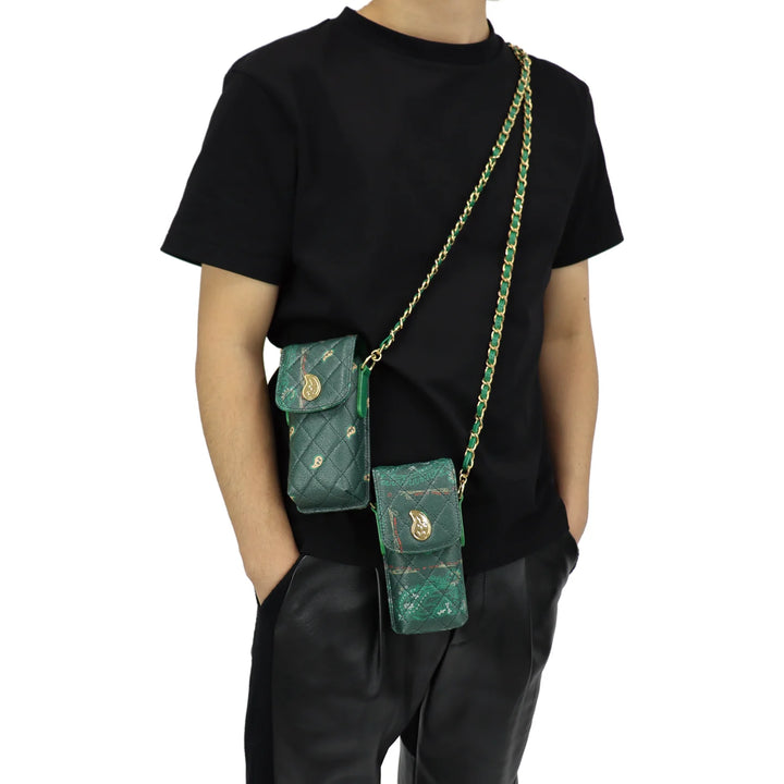 THE WORLD IS YOURS - Paisley Quilting Mini Pouch (SILVER/SHORT)