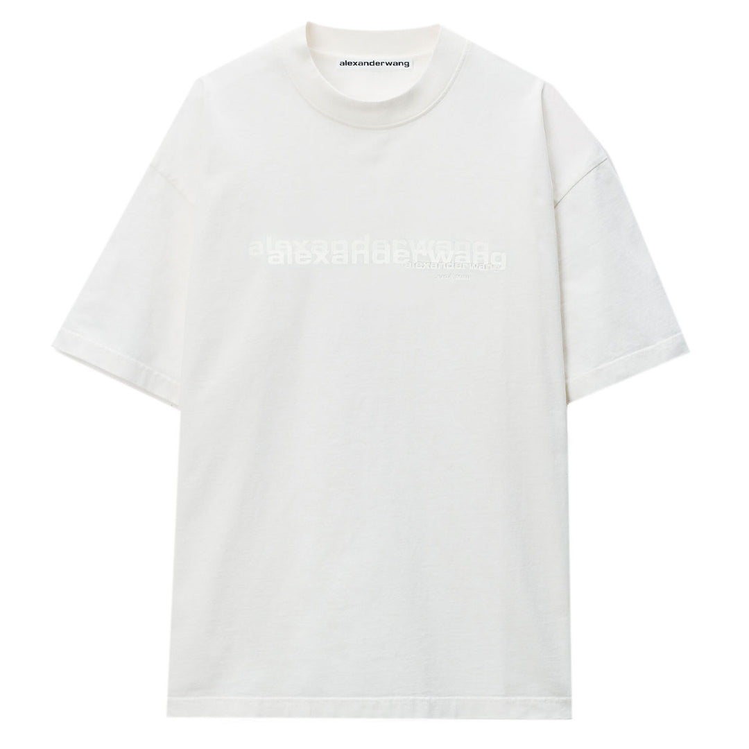Alexander Wang - ホワイト コットンブレンド オーバーサイズ tシャツ
