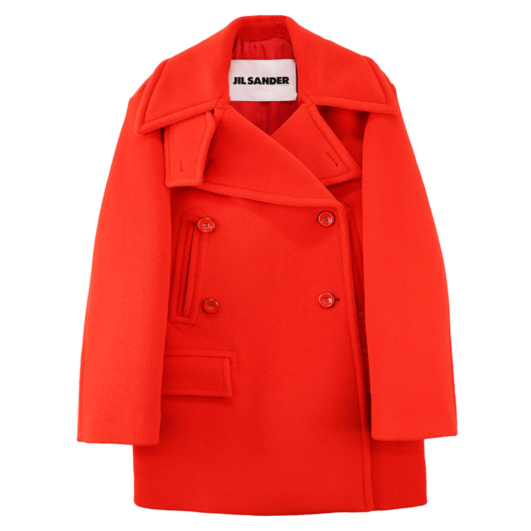 Jil Sander - ウールシェブロン コート