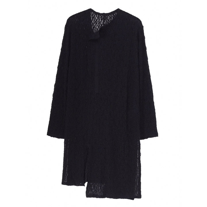 Yohji Yamamoto - WRINKLE FLOWER SHIRRING UNBALANCE LS T