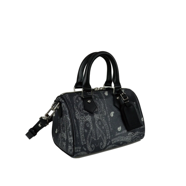 THE WORLD IS YOURS - Paisley Boston Mini Bag(SILVER)