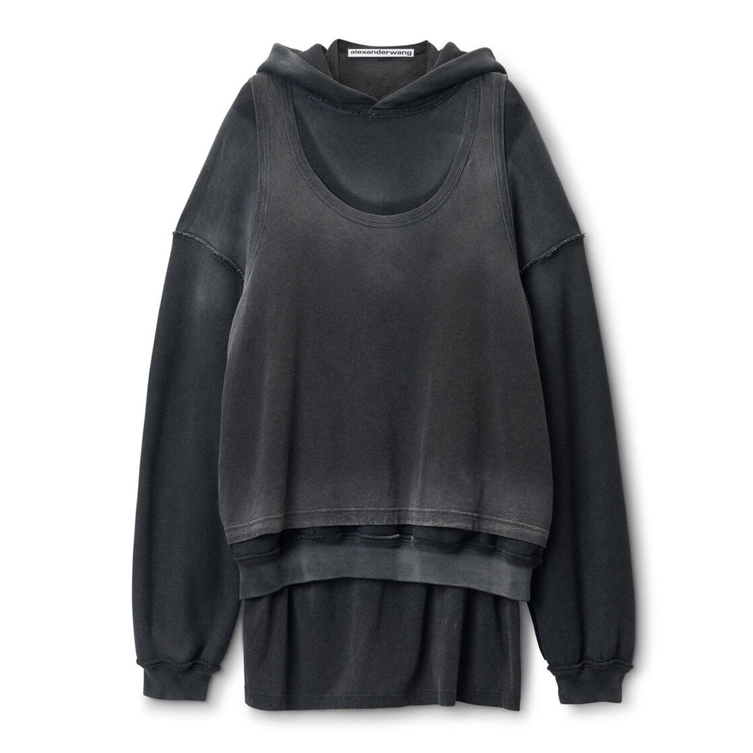 Alexander Wang - コットン オーバーサイズ トリプルレイヤー フーディー