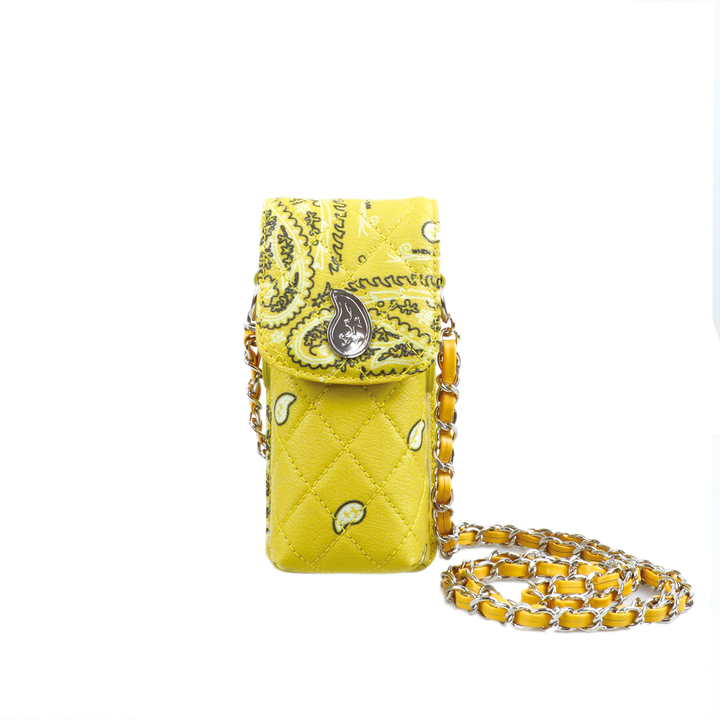 THE WORLD IS YOURS - Paisley Quilting Mini Pouch (SILVER/LONG)