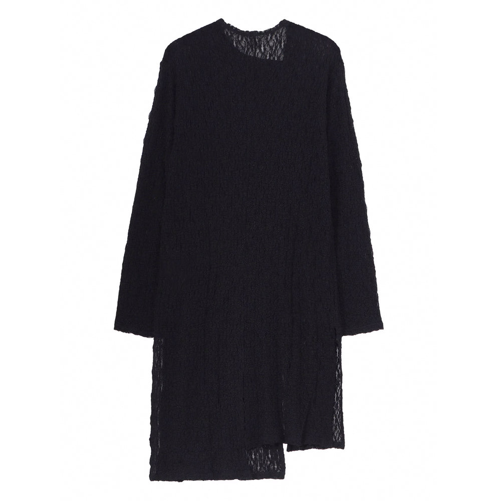 Yohji Yamamoto - WRINKLE FLOWER SHIRRING UNBALANCE LS T
