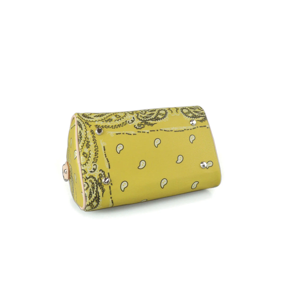 THE WORLD IS YOURS - Paisley Boston Mini Bag(SILVER)