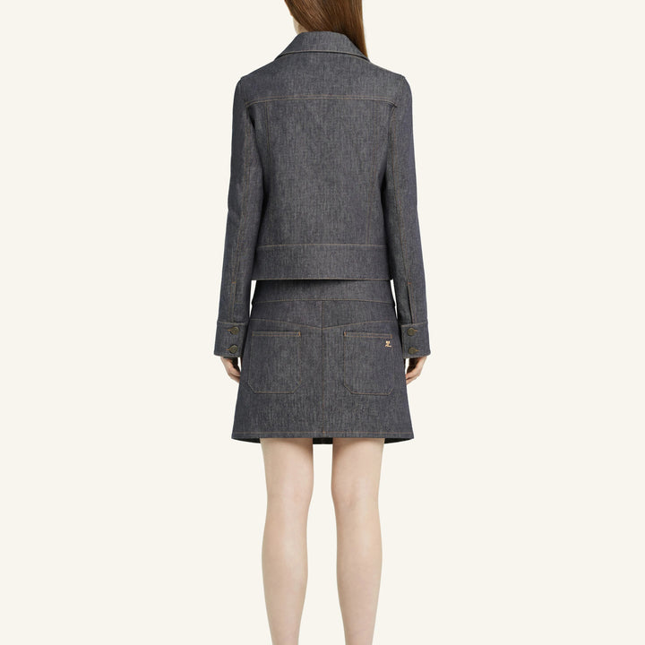 COURREGES - DENIM UTILITY TRUCKER JACKET