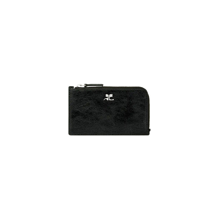COURREGES - NAPLACK LEATHER ZIPPED CARDHOLDER