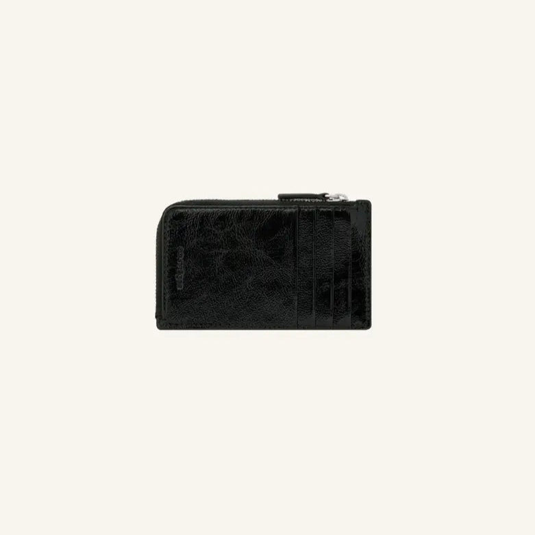 COURREGES - NAPLACK LEATHER ZIPPED CARDHOLDER