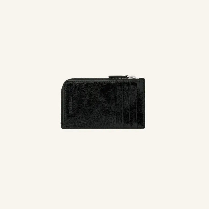COURREGES - NAPLACK LEATHER ZIPPED CARDHOLDER