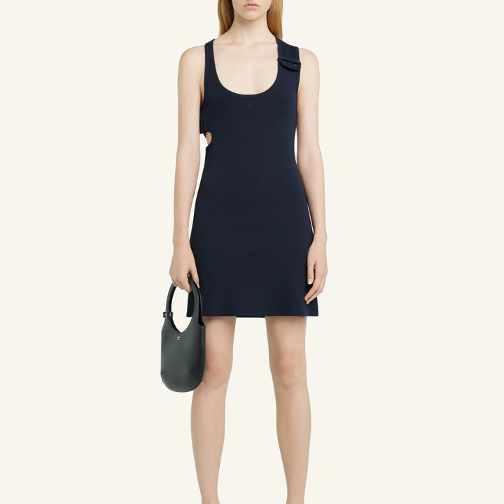 COURREGES - DOUBLE BUCKLE 90'S RIB DRESS