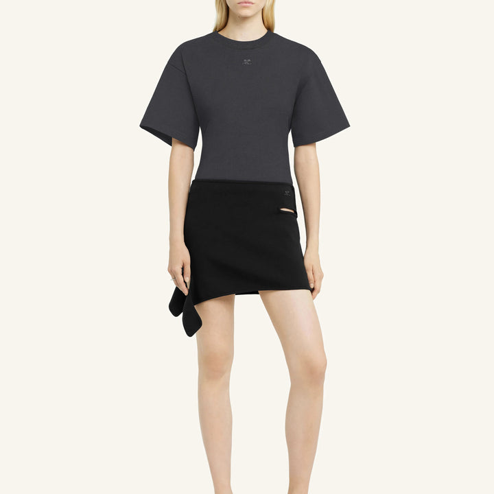 COURREGES - FITTED STONEWASHED T-SHIRT