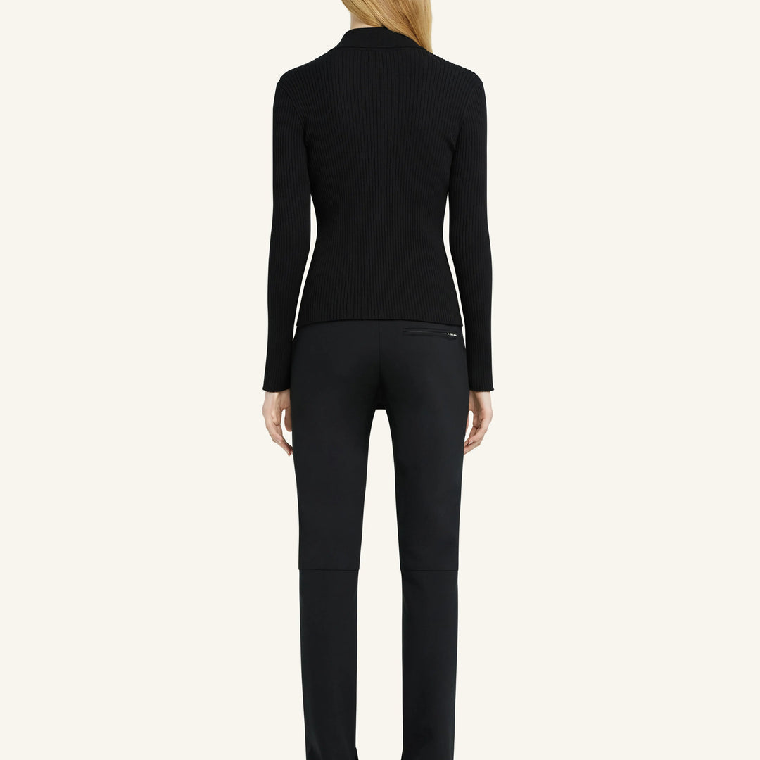 COURREGES - KNITTED ZIPPED CARDIGAN