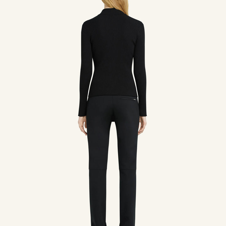 COURREGES - KNITTED ZIPPED CARDIGAN