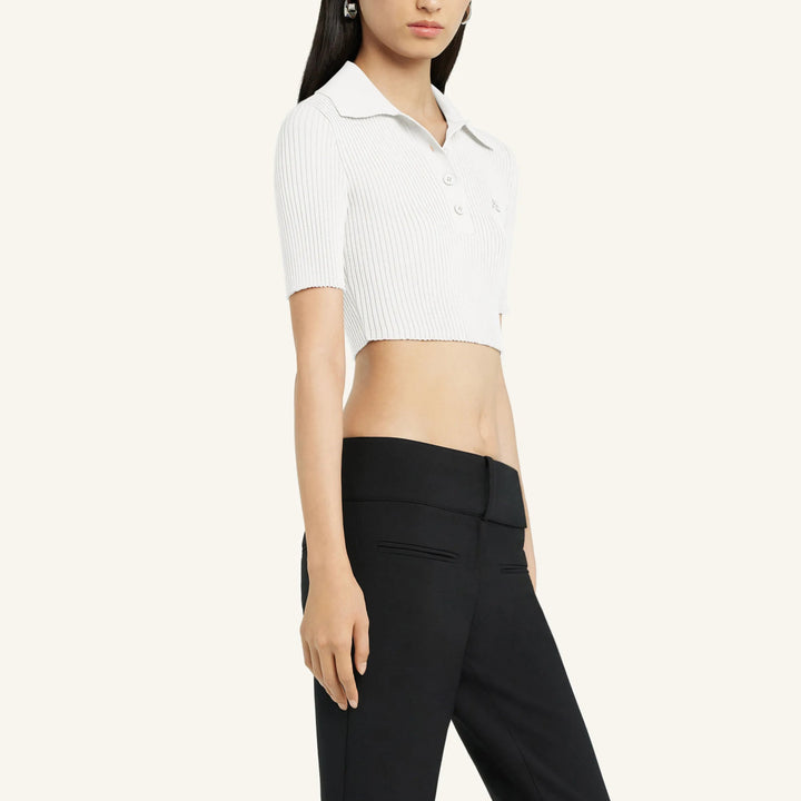 COURREGES - CROPPED KNIT POLO