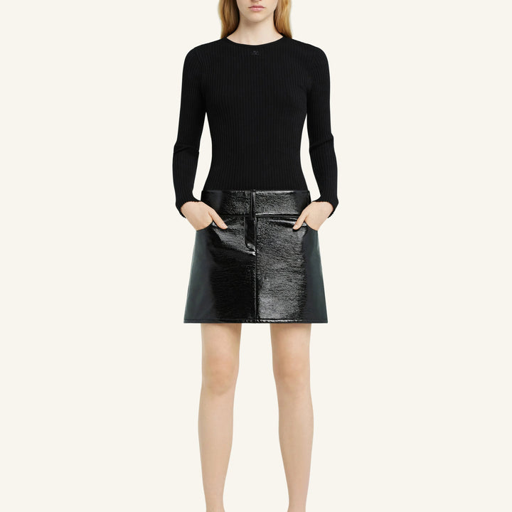 COURREGES - LINGERIE DETAIL KNITTED SWEATER