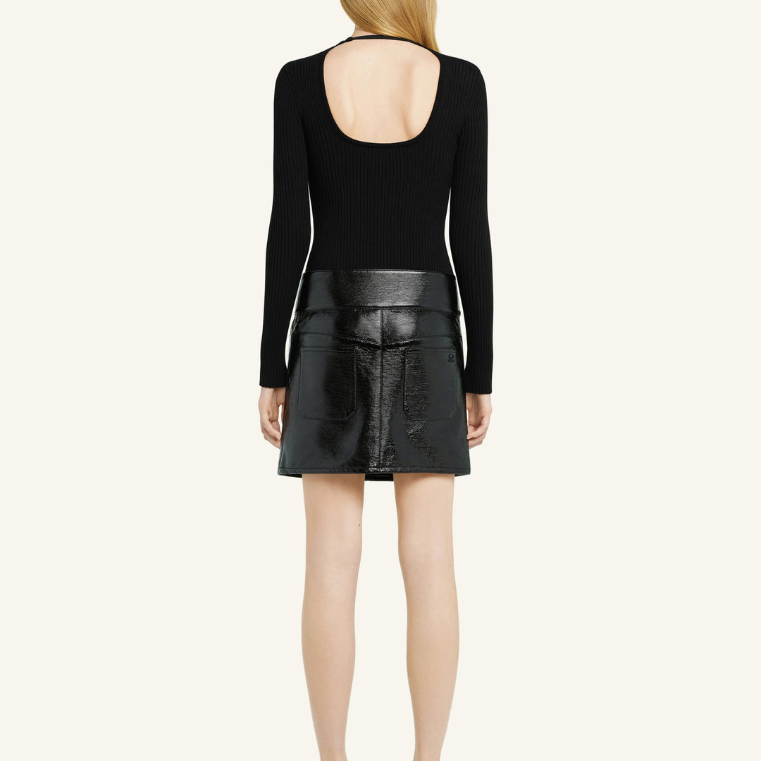 COURREGES - LINGERIE DETAIL KNITTED SWEATER