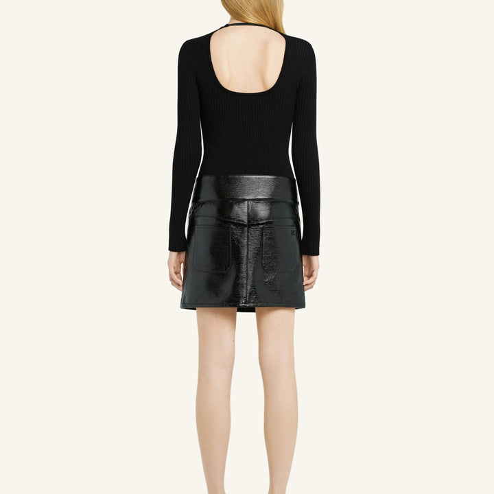 COURREGES - LINGERIE DETAIL KNITTED SWEATER