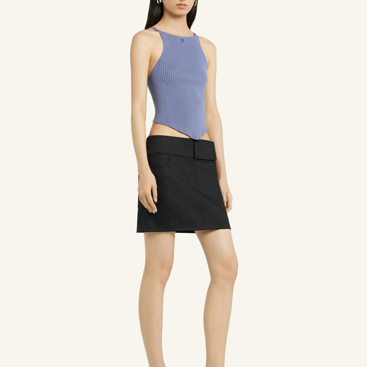 COURREGES - POINTY RIB KNIT TANK TOP