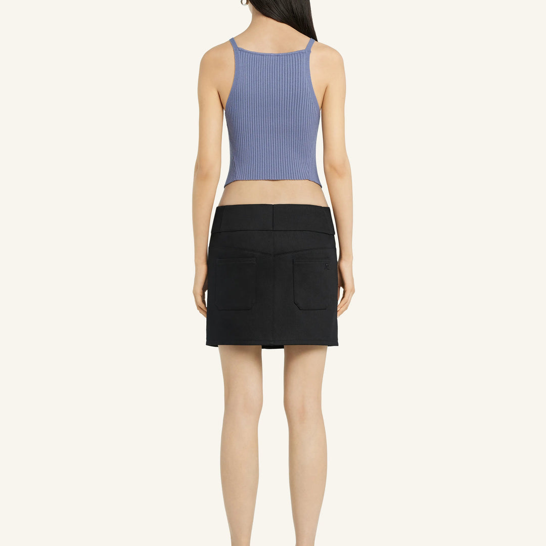 COURREGES - POINTY RIB KNIT TANK TOP