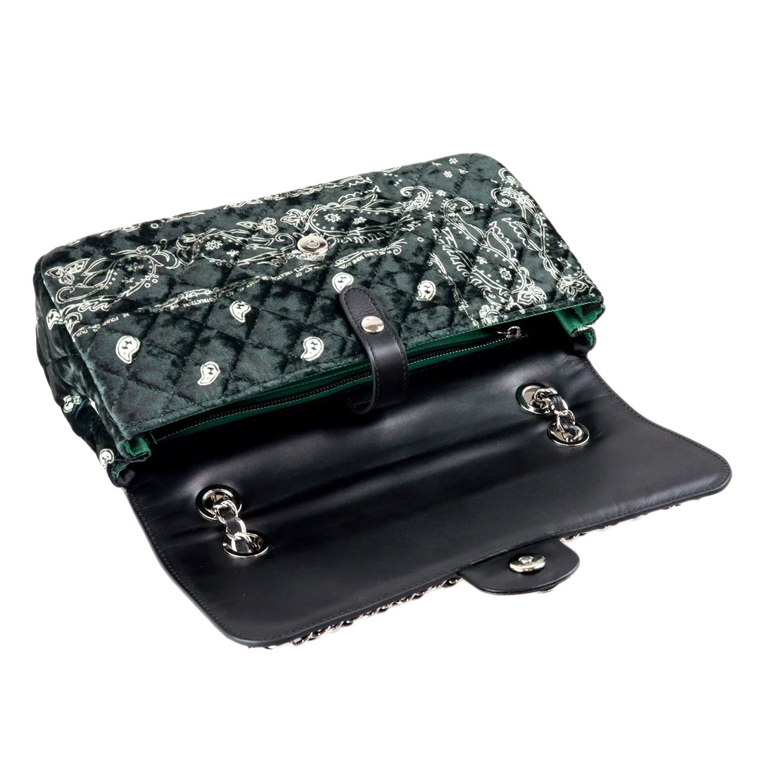 THE WORLD IS YOURS - Paisley Quilting Chain Bag 30(SILVER)