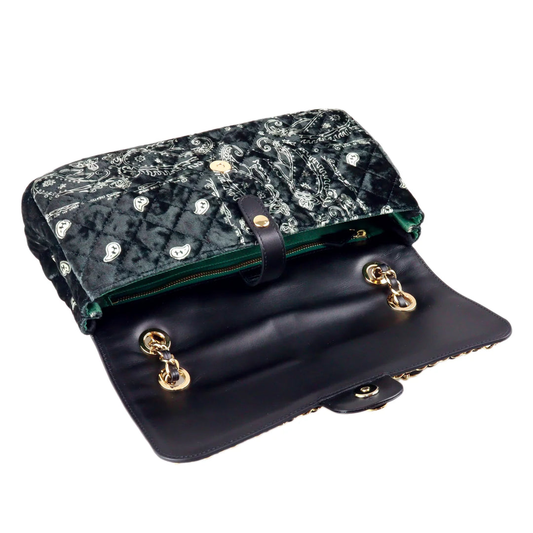 THE WORLD IS YOURS - Paisley Quilting Chain Bag 30(GOLD)