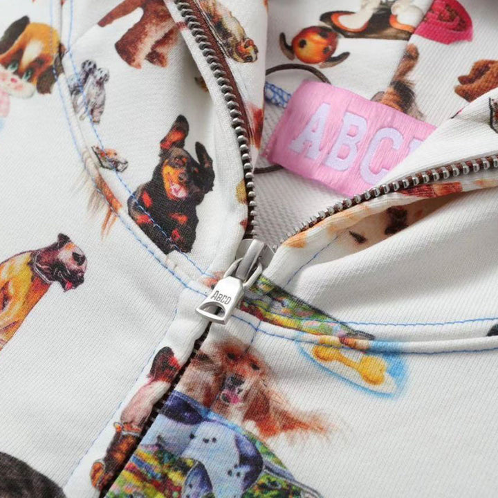 ABCD by Josewong - ABCDog full zip hoodie