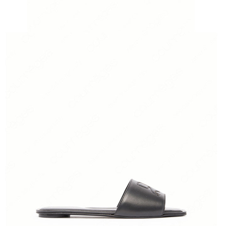 courrèges - AC LEATHER SLIDES