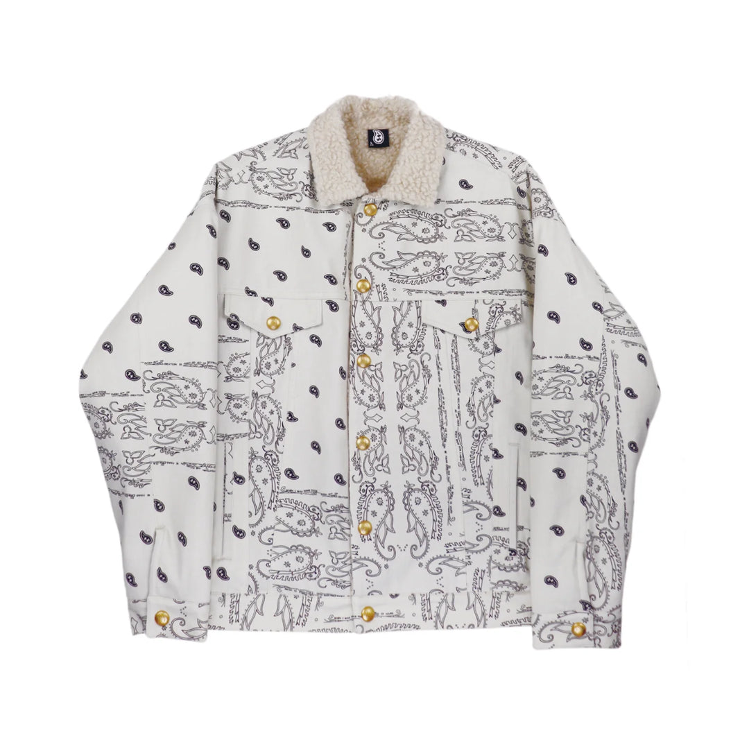 THE WORLD IS YOURS - Paisley Trucker Boa Jacket