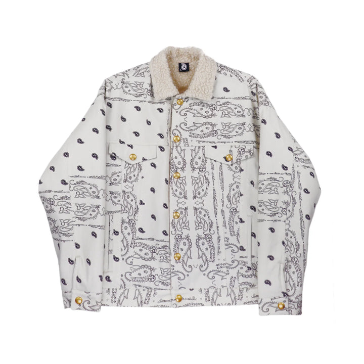 THE WORLD IS YOURS - Paisley Trucker Boa Jacket