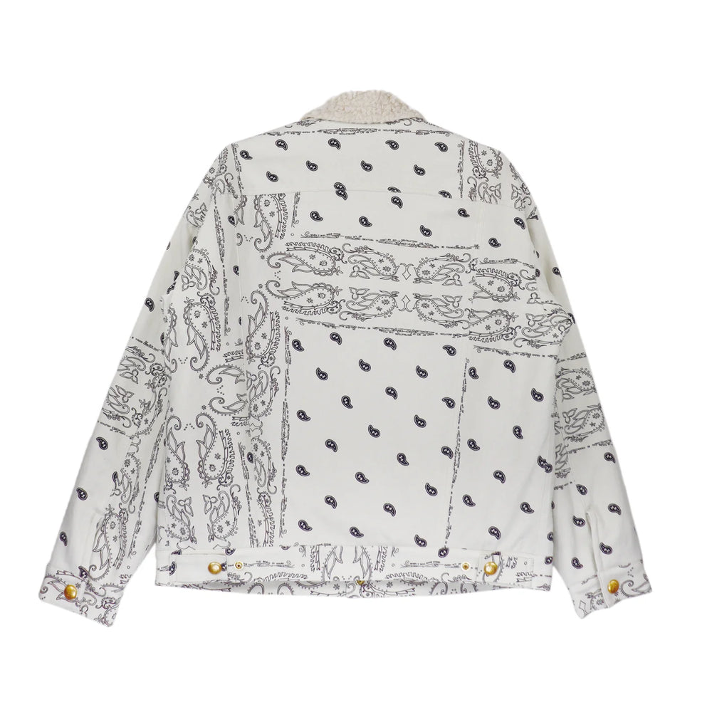 THE WORLD IS YOURS - Paisley Trucker Boa Jacket