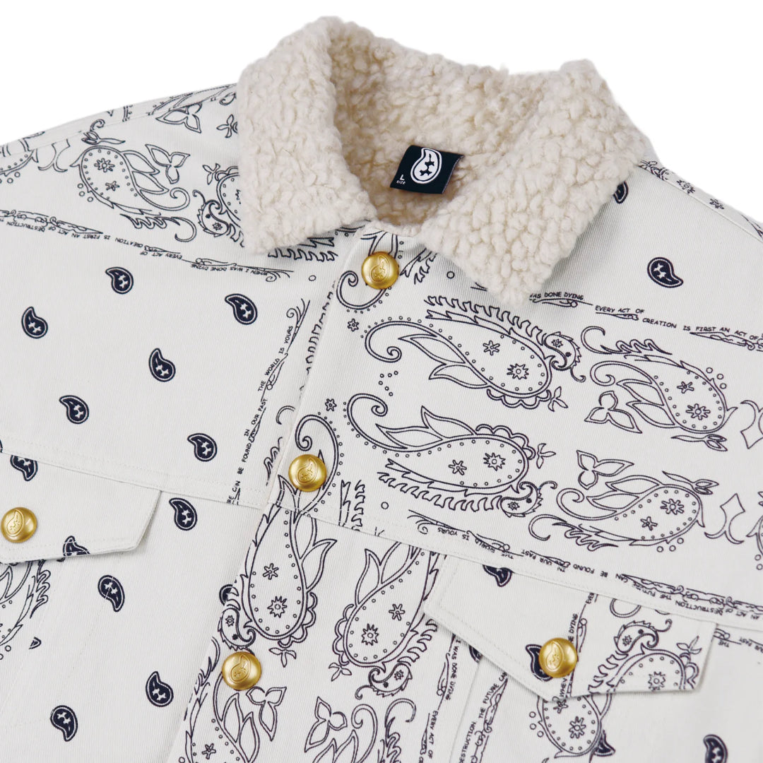 THE WORLD IS YOURS - Paisley Trucker Boa Jacket