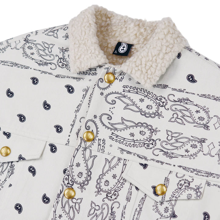 THE WORLD IS YOURS - Paisley Trucker Boa Jacket