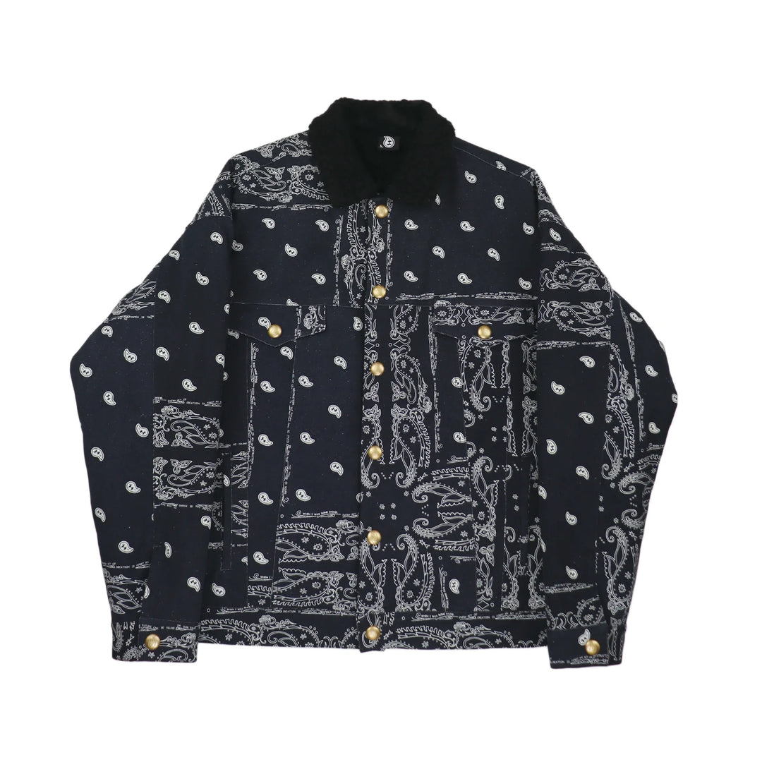 THE WORLD IS YOURS - Paisley Trucker Boa Jacket