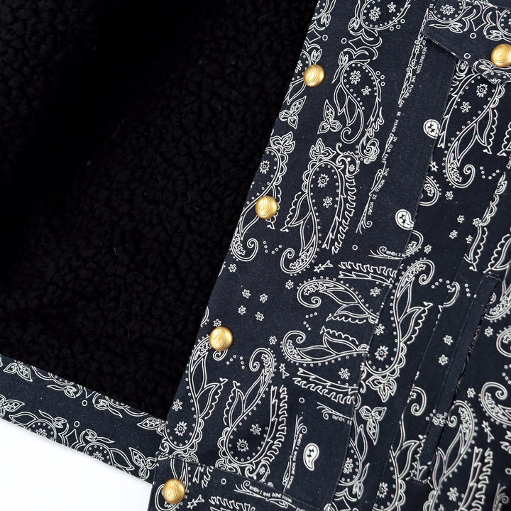 THE WORLD IS YOURS - Paisley Trucker Boa Jacket