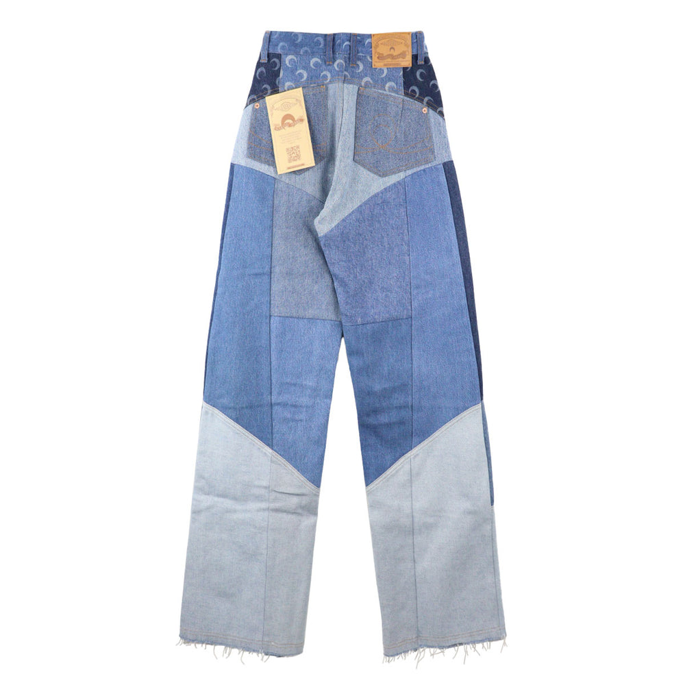 Marine Serre - REGENERATED DENIM FLARE PANTS